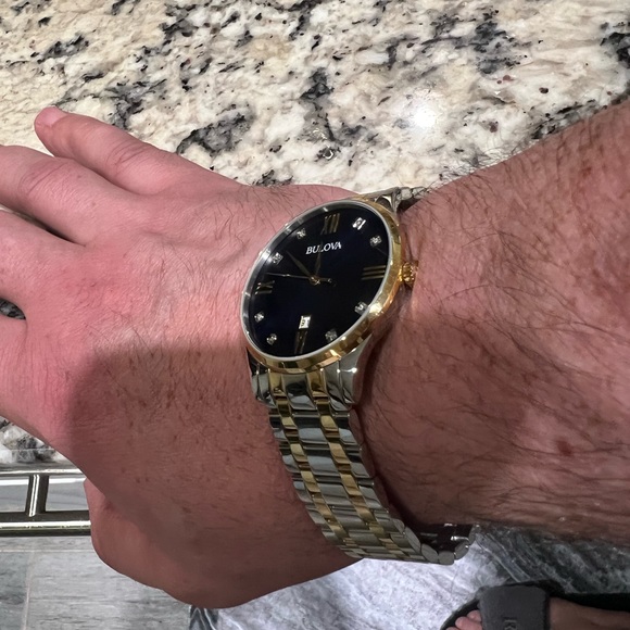 Bulova Men's Diamond Accent Two-Tone Stainless Steel Watch - Picture 5 of 5